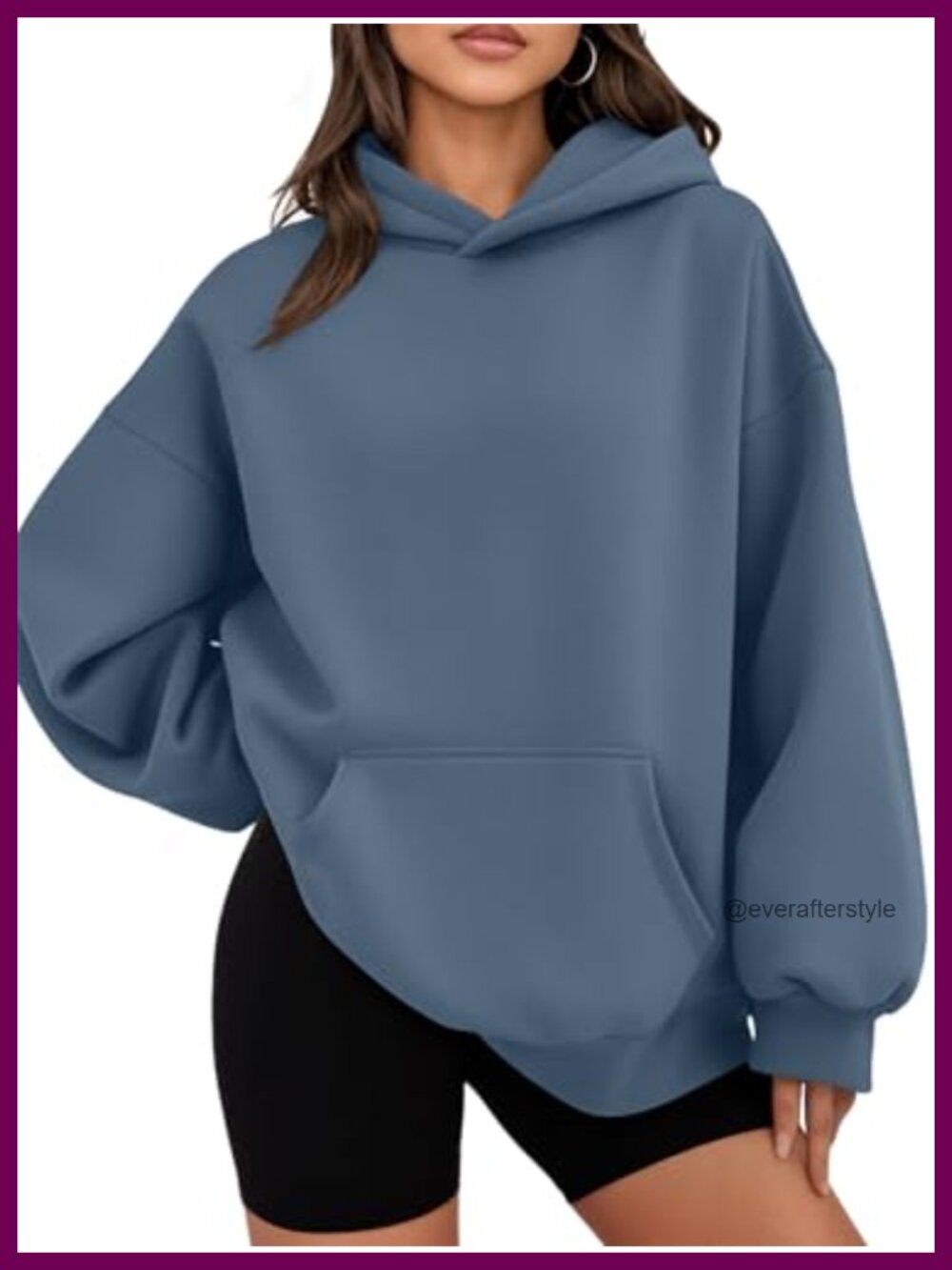 Oversized Hoodie Womens Pullover Kangaroo Pocket Casual Sweatshirt